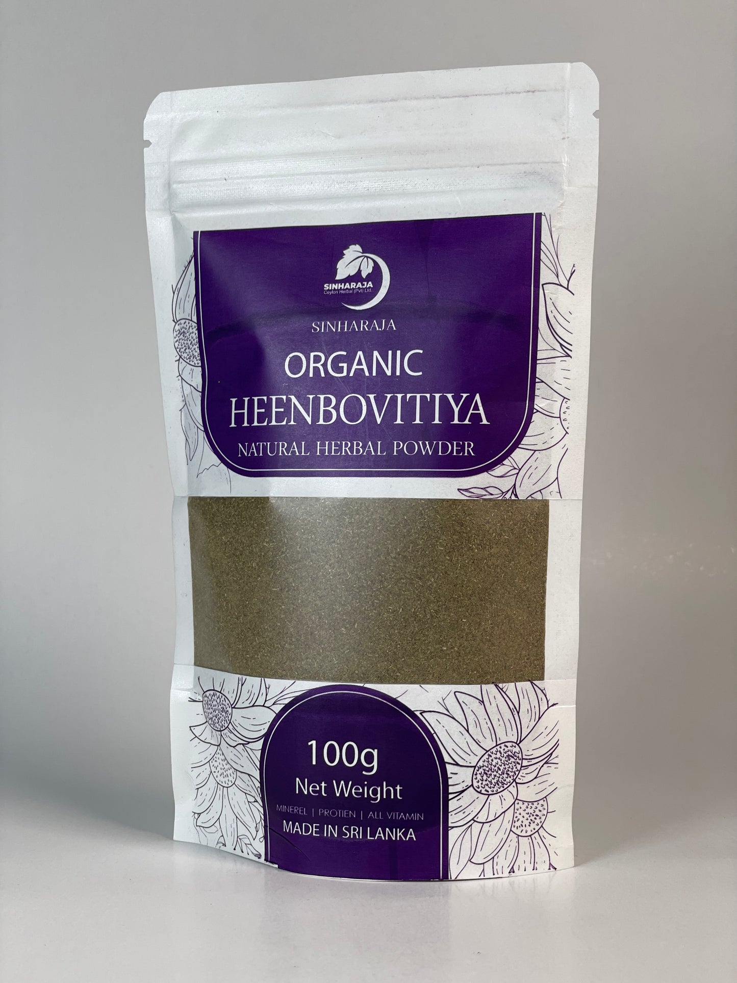 Sinharaja Organic Heenbovitiya – Pure Herbal Powder for Natural Liver Support