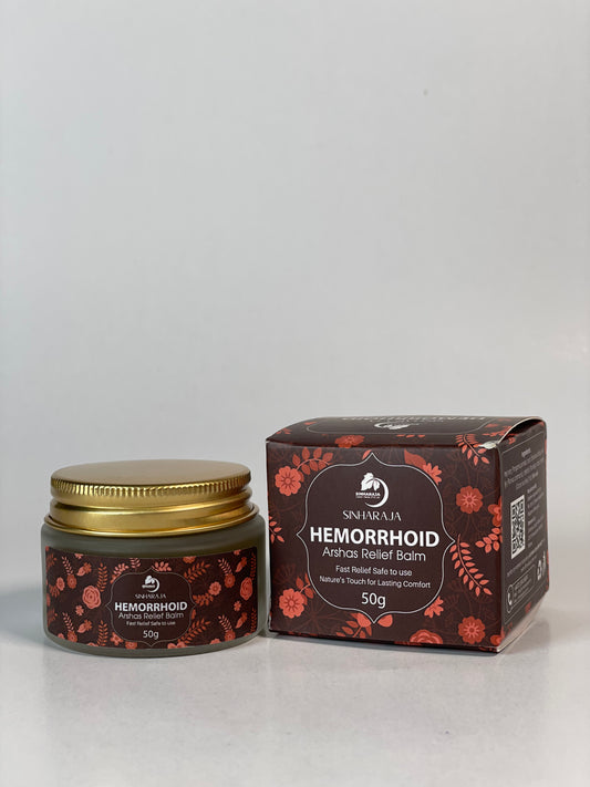 Sinharaja Hemorrhoid Arshas Relief Balm – Nature’s Touch for Lasting Comfort